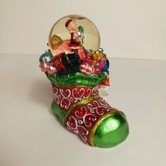 Christopher Radko Stocking Mini Snowglobe Christmas 4 x 4 Presents Santa Claus - Picture 12 of 12